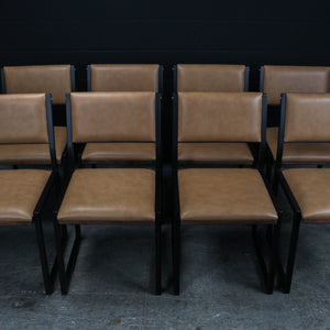 Shaker Side Chair - Utah Mink Leather & Walnut